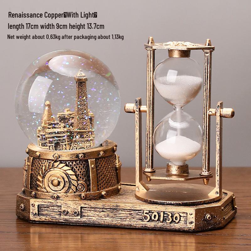 Iron Tower Crystal Ball Timer Hourglass: Resin Desktop Ornament & Gift Size
Iron Tower Crystal Ball Timer Hourglass: Resin Desktop Ornament & Gift Size