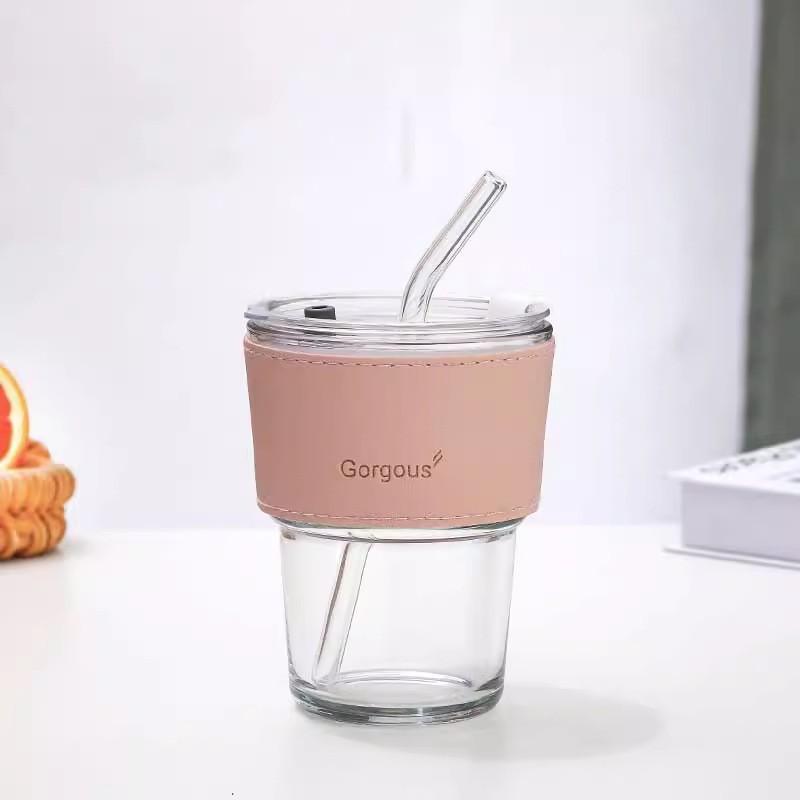 Скляна чашка бамбукової форми зі шкіряною кришкою, проти опіків, підходить для кави та чаю. Стильна та портативна, ідеально підходить для дому чи офісу рожевий
Скляна чашка бамбукової форми зі шкіряною кришкою, проти опіків, підходить для кави та чаю. Стильна та портативна, ідеально підходить для дому чи офісу рожевий