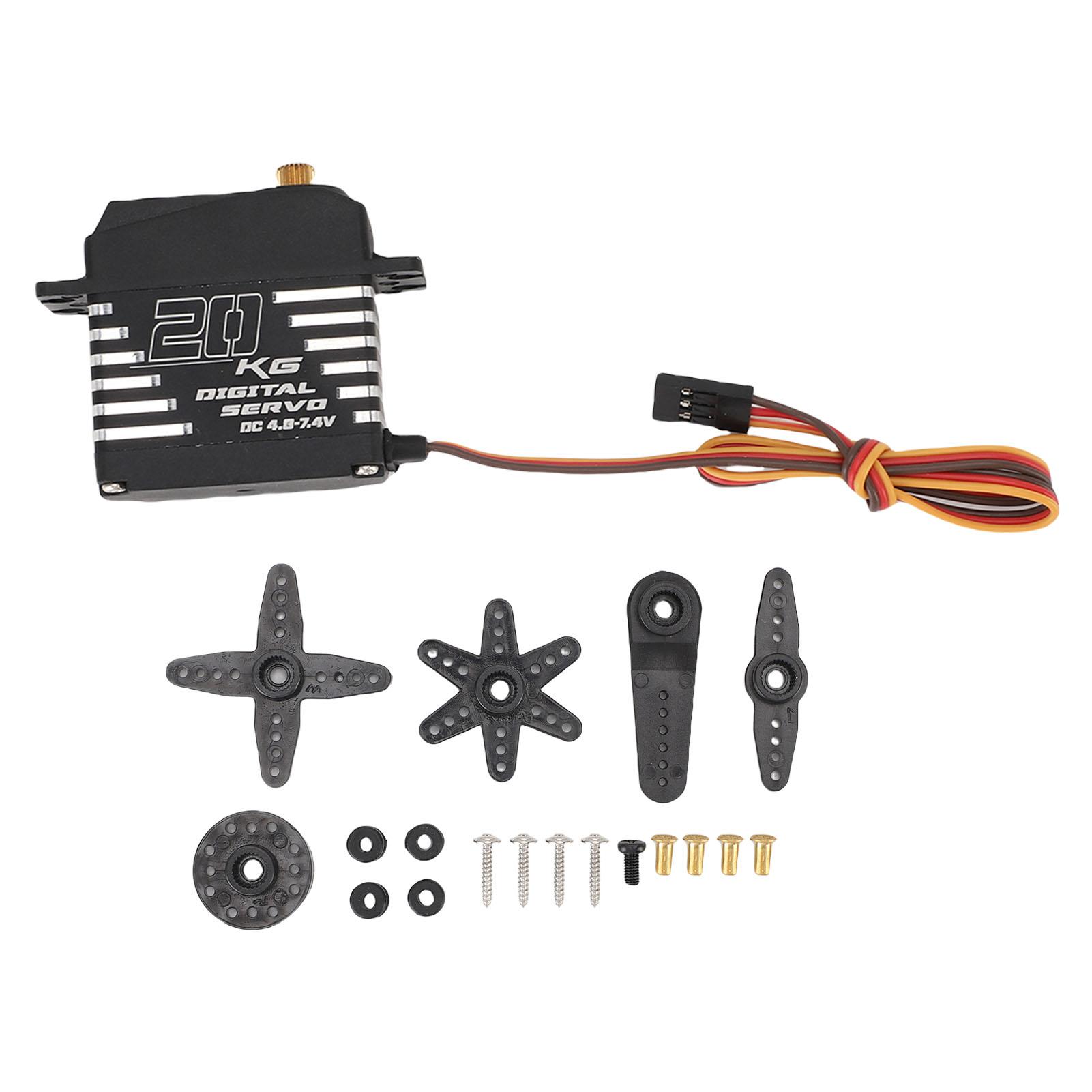 Digital Servo Copper Gear Aluminium Alloy Housing 180° Control Angle Servo for 1/8 1/10 1/12 RC Car 20kg
Digital Servo Copper Gear Aluminium Alloy Housing 180° Control Angle Servo for 1/8 1/10 1/12 RC Car 20kg