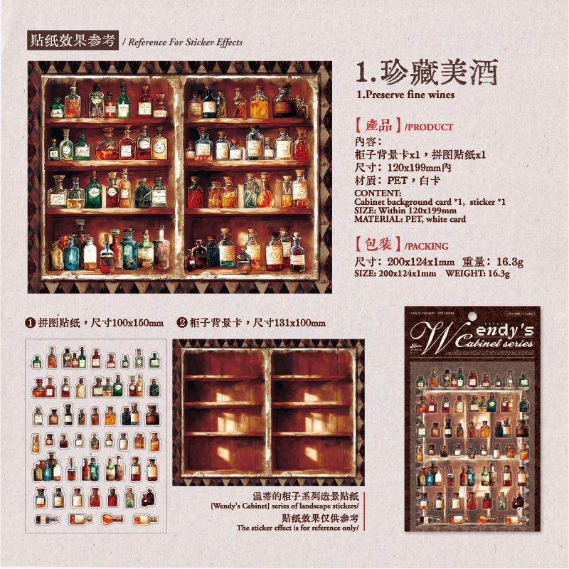 2pcs/pack Wendy s Cabinet Series Creative Retro Bookcase DIY Storage Miniature Scene Stickers Fun Scrapbook Deco Stickers
2pcs/pack Wendy s Cabinet Series Creative Retro Bookcase DIY Storage Miniature Scene Stickers Fun Scrapbook Deco Stickers