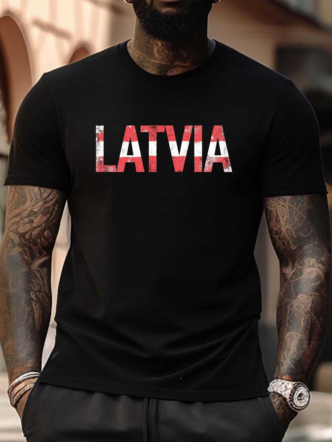 Distressed Latvia Flag Typography T-shirt - Plus Size Casual Short Sleeve Round Neck Summer Top XL
Distressed Latvia Flag Typography T-shirt - Plus Size Casual Short Sleeve Round Neck Summer Top XL