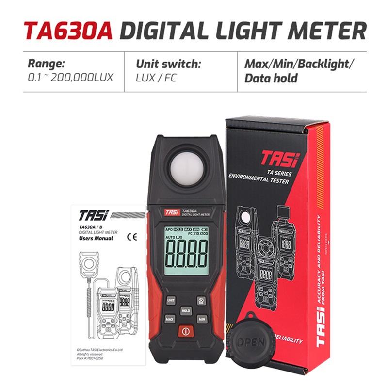 TA630A TA630B Цифровий люксметр Вимірювач освітленості РК-дисплей з підсвічуванням 0.1~200000 Лк/0.01~20000 лк Тестер світлового датчика
TA630A TA630B Цифровий люксметр Вимірювач освітленості РК-дисплей з підсвічуванням 0.1~200000 Лк/0.01~20000 лк Тестер світлового датчика