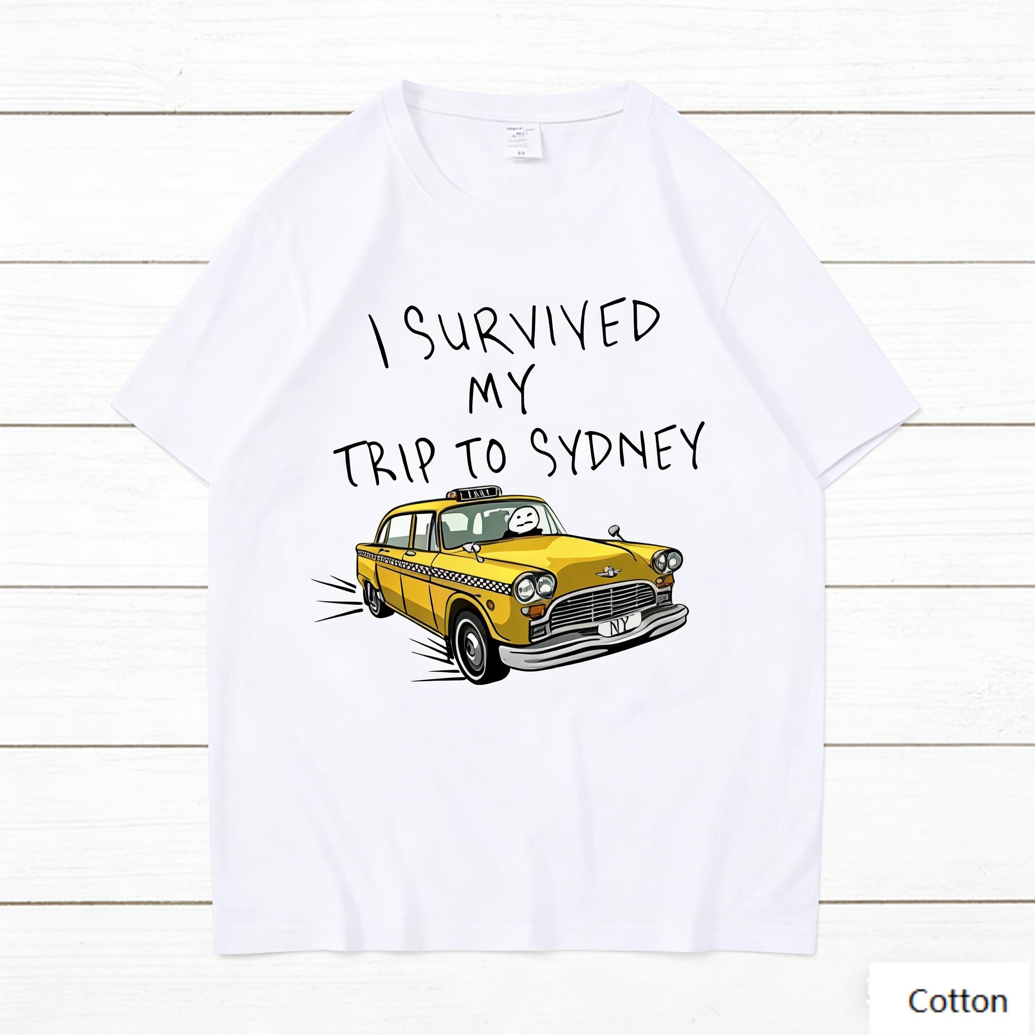 Australian Retro Street Style Unisex Cotton TShirt with Sydney Taxi Humorous Slogan Print SkinFriendly Cotton Material 4XL
Australian Retro Street Style Unisex Cotton TShirt with Sydney Taxi Humorous Slogan Print SkinFriendly Cotton Material 4XL