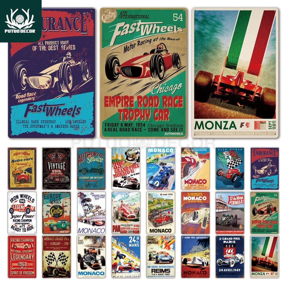 Декор Putuo, винтажный гоночный металлический плакат, металлическая жестяная табличка, металлическая винтажная металлическая винтажная домашняя мужская пещера, декоративная железная пластина, настенный декор
Декор Putuo, винтажный гоночный металлический плакат, металлическая жестяная табличка, металлическая винтажная металлическая винтажная домашняя мужская пещера, декоративная железная пластина, настенный декор