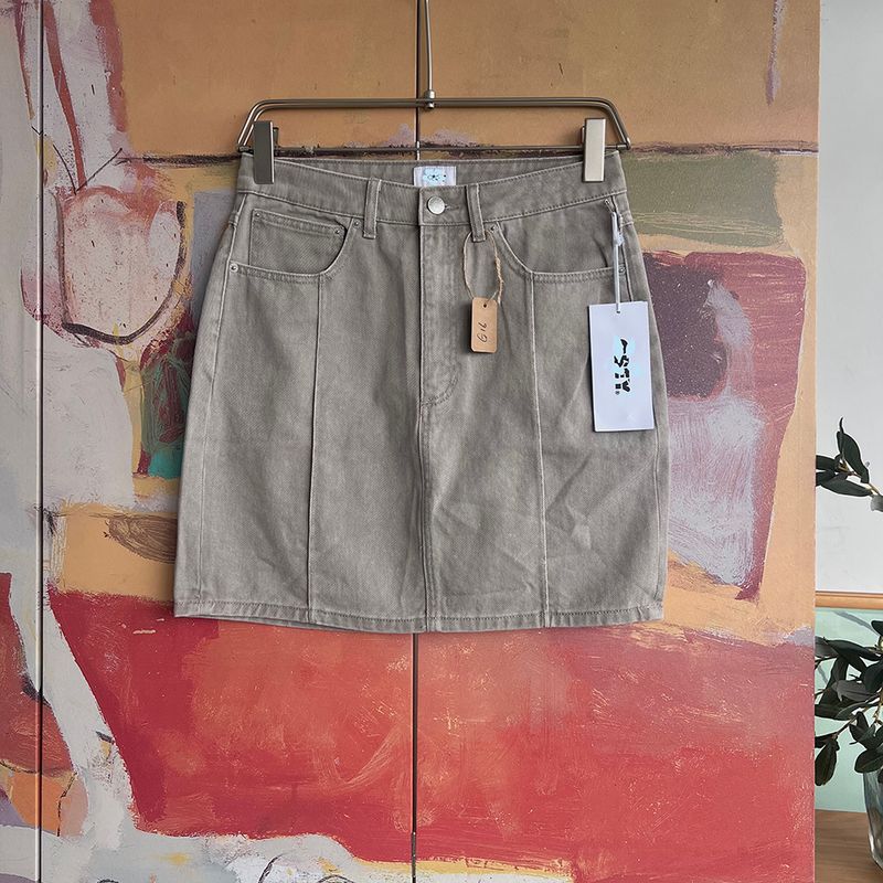 Foreign Trade Original Order OBE * Y Ser * ENE Faded Beige Retro Washed Denim Midi dress Loose Slimming Short dress Faded beige 27
Foreign Trade Original Order OBE * Y Ser * ENE Faded Beige Retro Washed Denim Midi dress Loose Slimming Short dress Faded beige 27