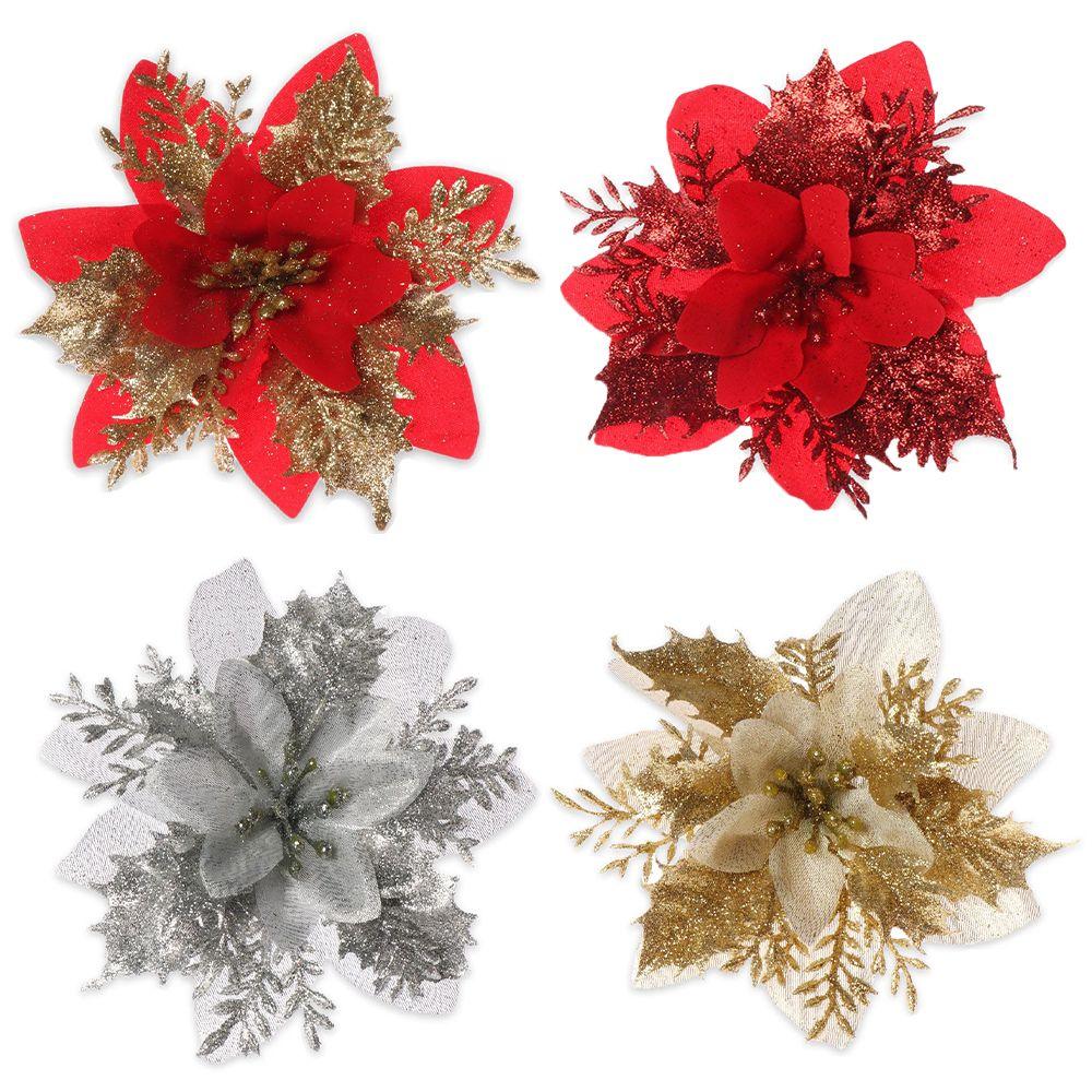 Artificial Decor Wedding Favors Xmas Gift Christmas Tree Flowers Glitter Ornament Poinsettia
Artificial Decor Wedding Favors Xmas Gift Christmas Tree Flowers Glitter Ornament Poinsettia