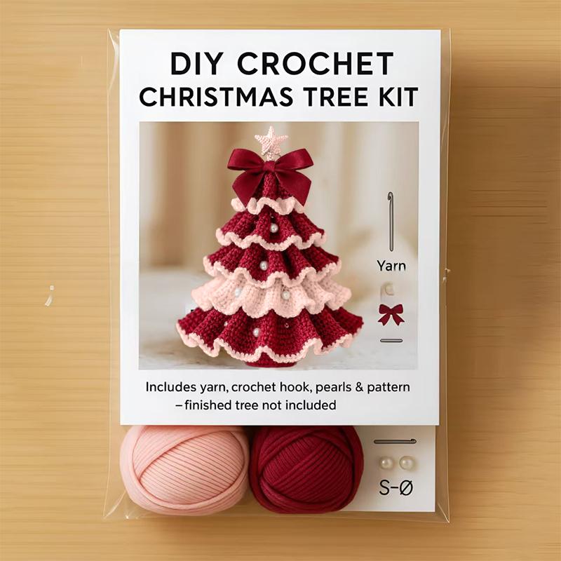 DIY Crochet Christmas Tree Kit – Handmade Holiday Decoration Set, Beginner Christmas Kit, Tree Bow Pearl Embellishment
DIY Crochet Christmas Tree Kit – Handmade Holiday Decoration Set, Beginner Christmas Kit, Tree Bow Pearl Embellishment