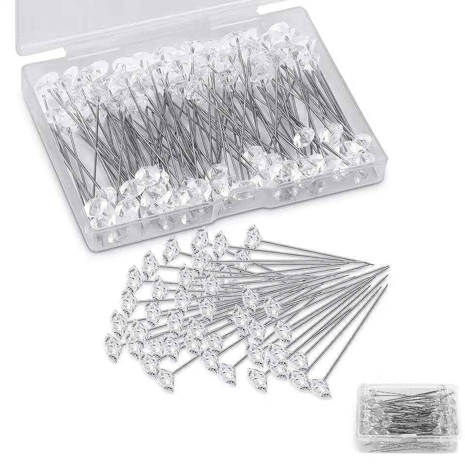 100pcs Diamond Rhinestones Head Positioning Needles Stitch Sewing Pins Straight Push for DIY Crafts Sewing Tool Accessories
100pcs Diamond Rhinestones Head Positioning Needles Stitch Sewing Pins Straight Push for DIY Crafts Sewing Tool Accessories
