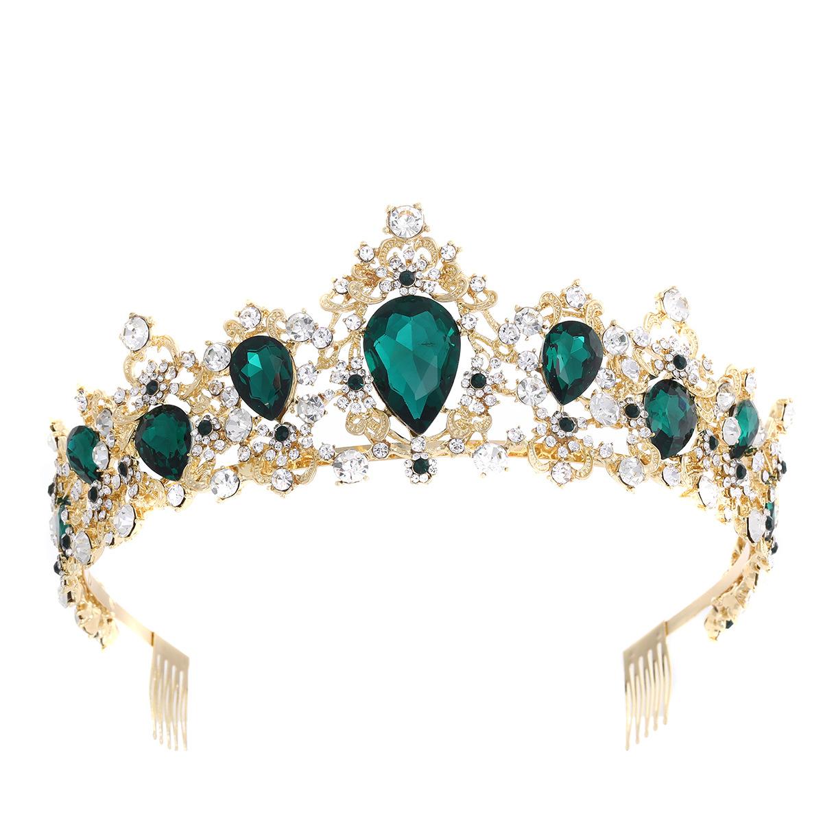 New Combed Bridal Crown Green Diamond Crystal Crown Tiara Wedding Accessories Crown Comb
New Combed Bridal Crown Green Diamond Crystal Crown Tiara Wedding Accessories Crown Comb