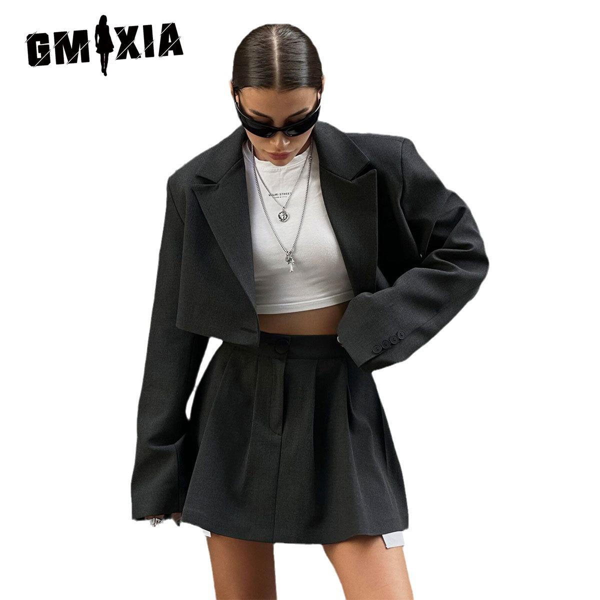 Костюм GMXIA, комплект с коротким платьем, весенний комплект с позитивными лацканами на плечах и ультракороткой юбкой
Костюм GMXIA, комплект с коротким платьем, весенний комплект с позитивными лацканами на плечах и ультракороткой юбкой