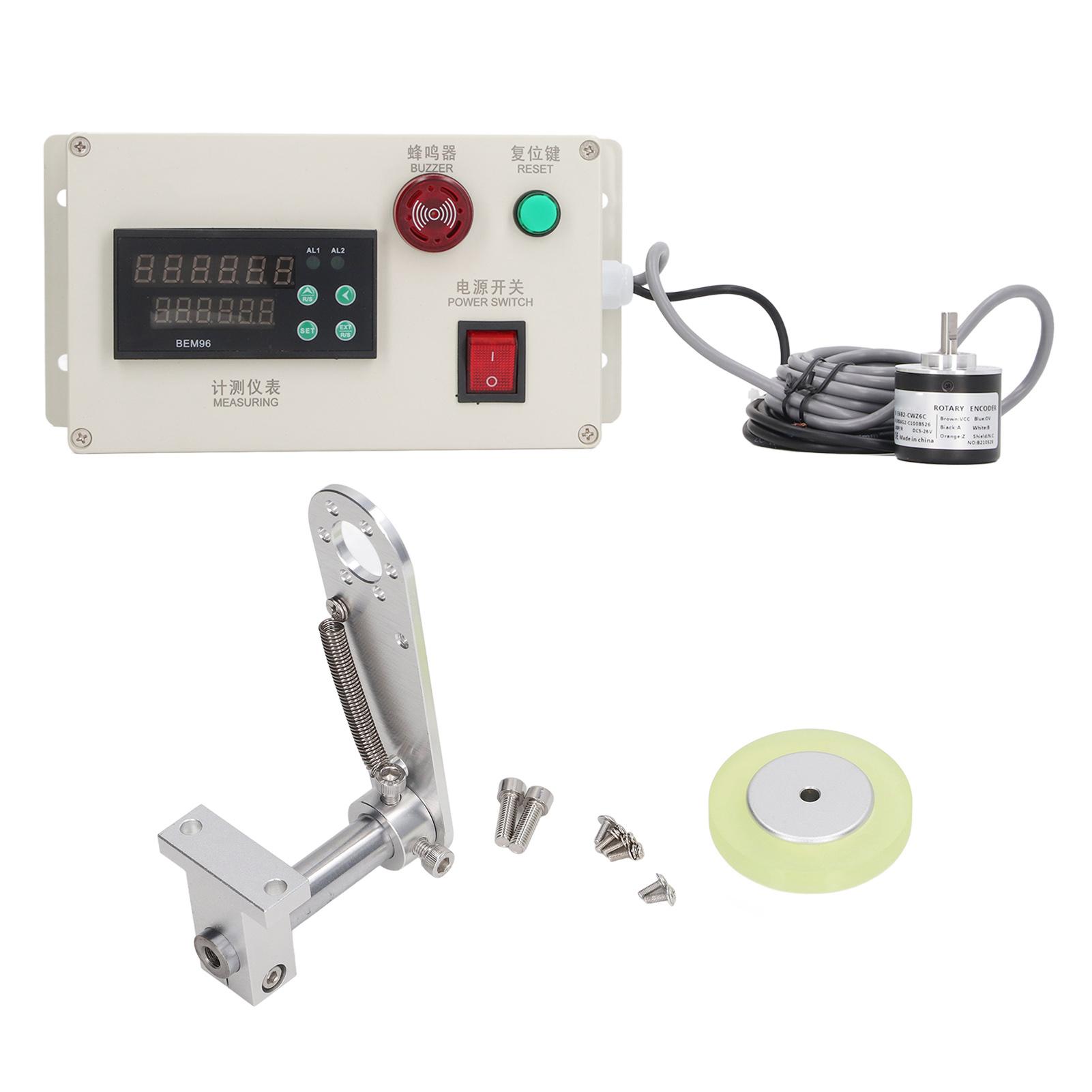Digital Yard Meter Counter with Spring Bracket 6 Digit Roller Cable Wheel Length Meter AC100240V
Digital Yard Meter Counter with Spring Bracket 6 Digit Roller Cable Wheel Length Meter AC100240V