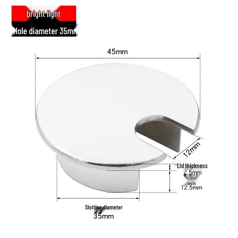 Zinc Alloy Round Cable Entry Box - Desktop Pass-Through Cover for 50, 53, 60, 80 mm Holes
Zinc Alloy Round Cable Entry Box - Desktop Pass-Through Cover for 50, 53, 60, 80 mm Holes