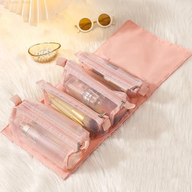 Portable 4 in 1 Detachable Multifunctional Makeup Wash Bag Mesh Toiletry Bag Foldable Travel Cosmetic Hanging Storage Bag розовый
Portable 4 in 1 Detachable Multifunctional Makeup Wash Bag Mesh Toiletry Bag Foldable Travel Cosmetic Hanging Storage Bag розовый