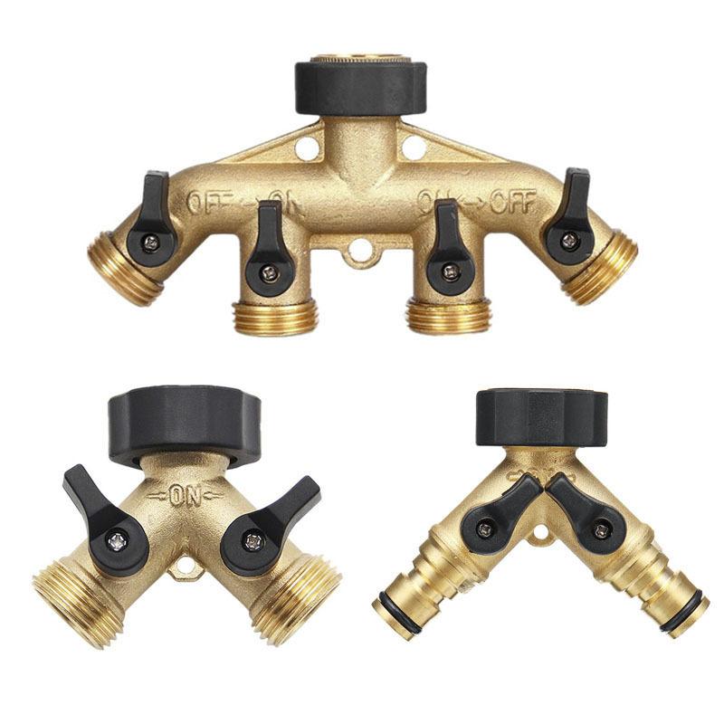Brass 2/4 Way 3/4 Faucet Water Splitter Y-Type Garden Hose Splitter Watering Tap Connector Distributor For Outdoor Faucet
Brass 2/4 Way 3/4 Faucet Water Splitter Y-Type Garden Hose Splitter Watering Tap Connector Distributor For Outdoor Faucet