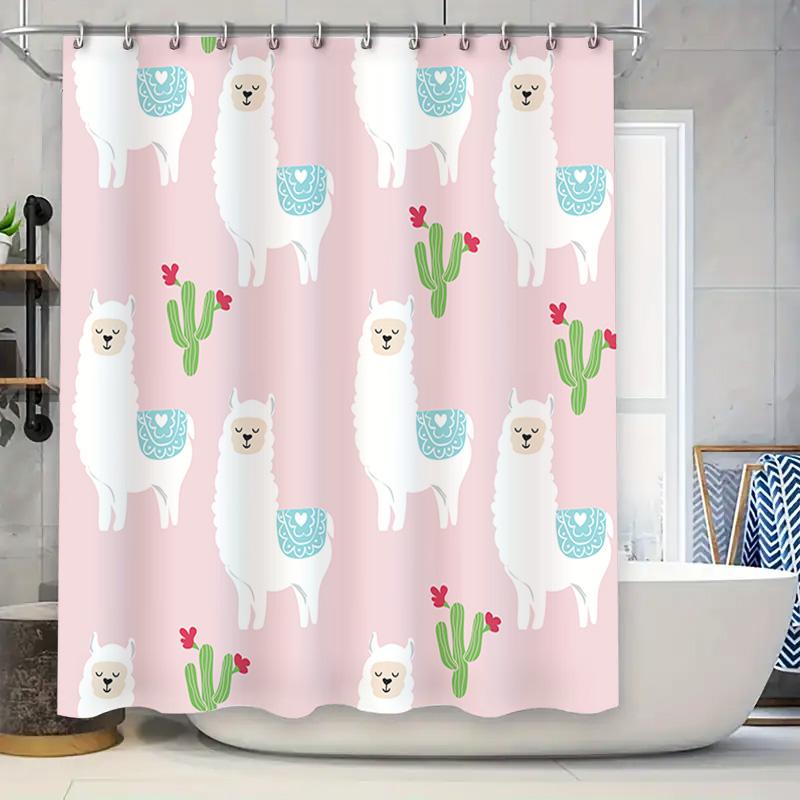 Pink Floral Llama Cactus Bathroom Shower Curtain Decor Set Extra Long 72X84 Inches For Home Decoration In Kitchen Dining W60H190(CM)-1 Pcs
Pink Floral Llama Cactus Bathroom Shower Curtain Decor Set Extra Long 72X84 Inches For Home Decoration In Kitchen Dining W60H190(CM)-1 Pcs