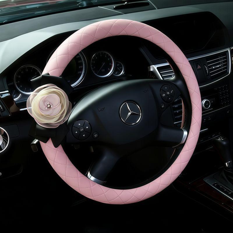 Mastaria Genuine Leather Car Steering Wheel Cover for Women, Pink Car Handle Cover, Universal for All Seasons, Round D-Type 26 Purple D type
Mastaria Genuine Leather Car Steering Wheel Cover for Women, Pink Car Handle Cover, Universal for All Seasons, Round D-Type 26 Purple D type