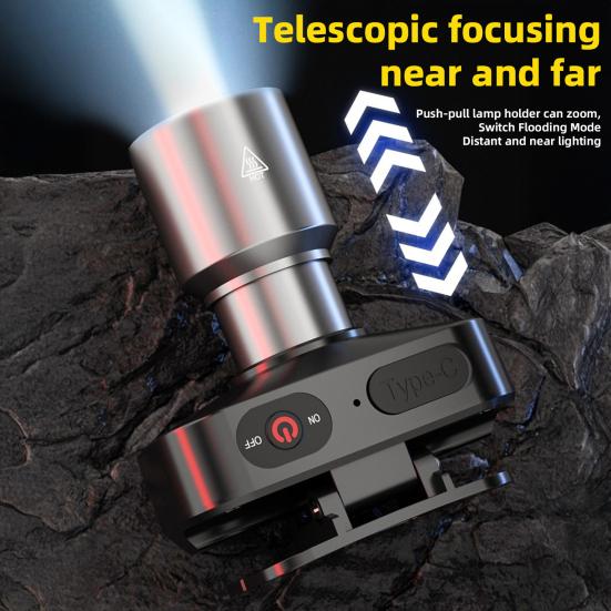 Outdoor Headlamp Telescopic Zoom USB Rechargeable 4 Modes Adjustable Waterproof Super Bright Lightweight Cycling Night Fishing LED Head Light чорний
Outdoor Headlamp Telescopic Zoom USB Rechargeable 4 Modes Adjustable Waterproof Super Bright Lightweight Cycling Night Fishing LED Head Light чорний