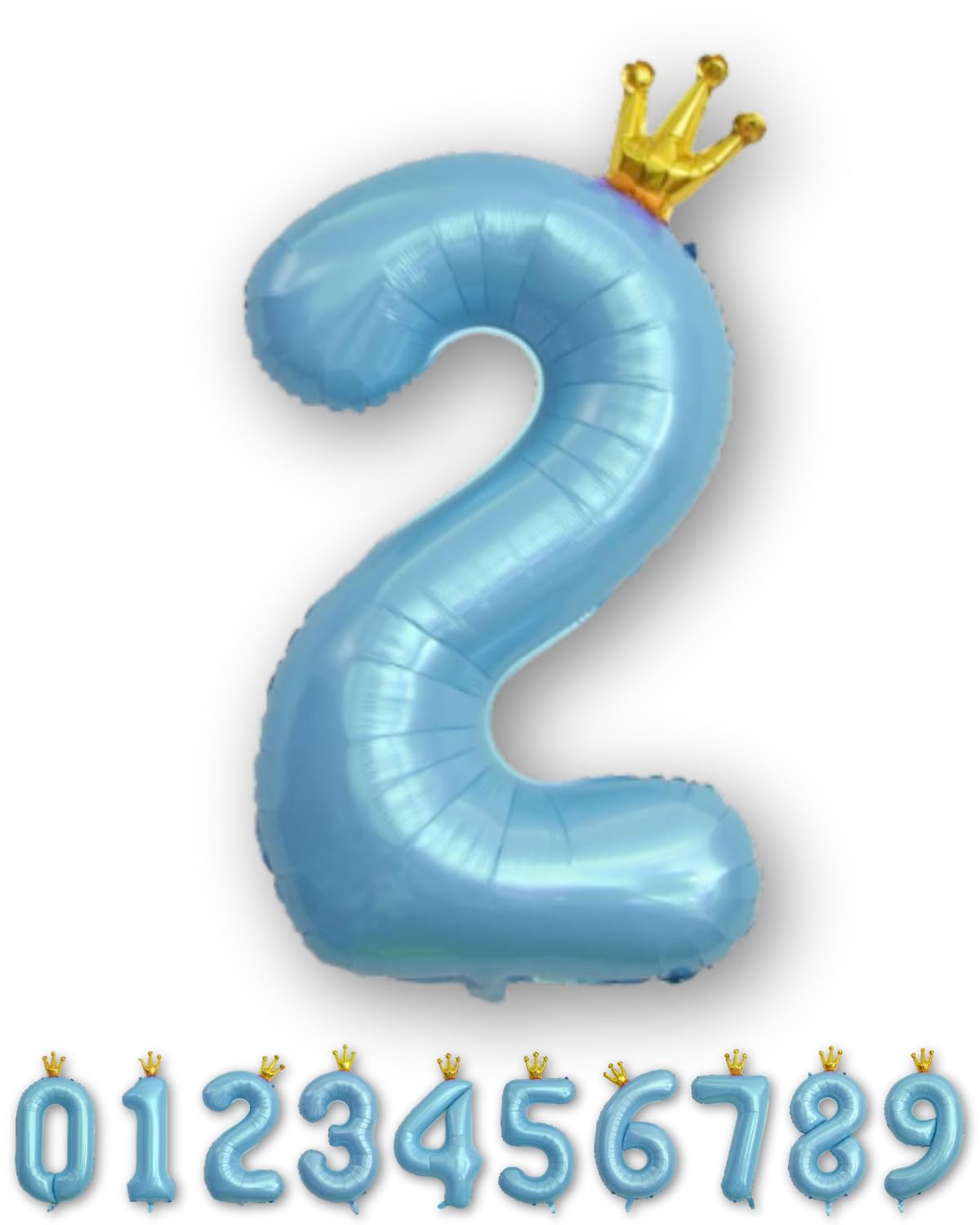 La Kissa Balloon Number Birthday Decoration Balloon Crown 40-inch Large Number Balloon with Straw 90cm Commemorative Day Crown Blue 2
La Kissa Balloon Number Birthday Decoration Balloon Crown 40-inch Large Number Balloon with Straw 90cm Commemorative Day Crown Blue 2