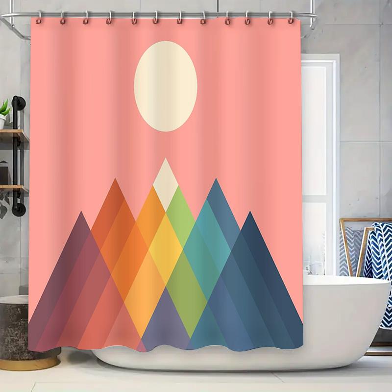 Geometric Pattern Shower Curtain Modern Abstract Art Bathroom Decor Washable Waterproof Fabric Liner W60H190(CM)-1 Pcs
Geometric Pattern Shower Curtain Modern Abstract Art Bathroom Decor Washable Waterproof Fabric Liner W60H190(CM)-1 Pcs