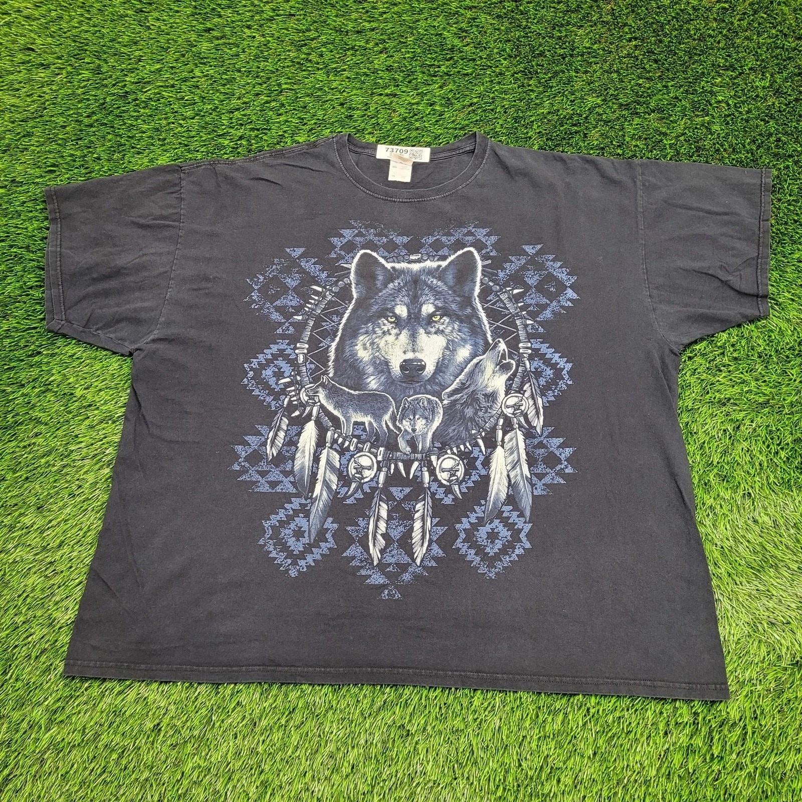 Vintage Y2K Dream-Catcher Wolf Shirt 2XL/3XL 27x29 Black M
Vintage Y2K Dream-Catcher Wolf Shirt 2XL/3XL 27x29 Black M