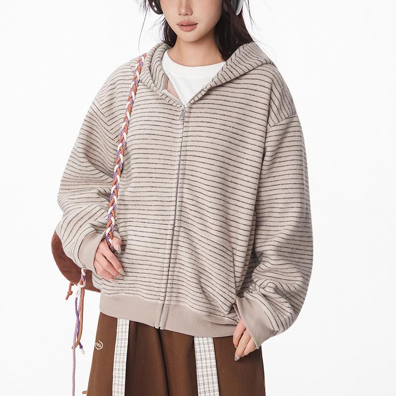 Polyfiber 72 cotton 25 elastane 3 striped zipper cardigan jacket autumn thin loose women 4 коричневий
Polyfiber 72 cotton 25 elastane 3 striped zipper cardigan jacket autumn thin loose women 4 коричневий