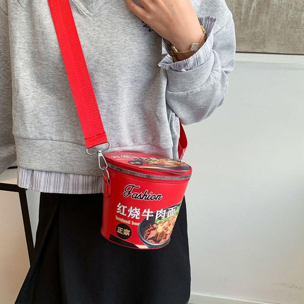 Crossbody Bag Instant Noodles Crossbody Bags Large Capcity Zipper Shoulder Bag Student помаранчевий 
Crossbody Bag Instant Noodles Crossbody Bags Large Capcity Zipper Shoulder Bag Student помаранчевий