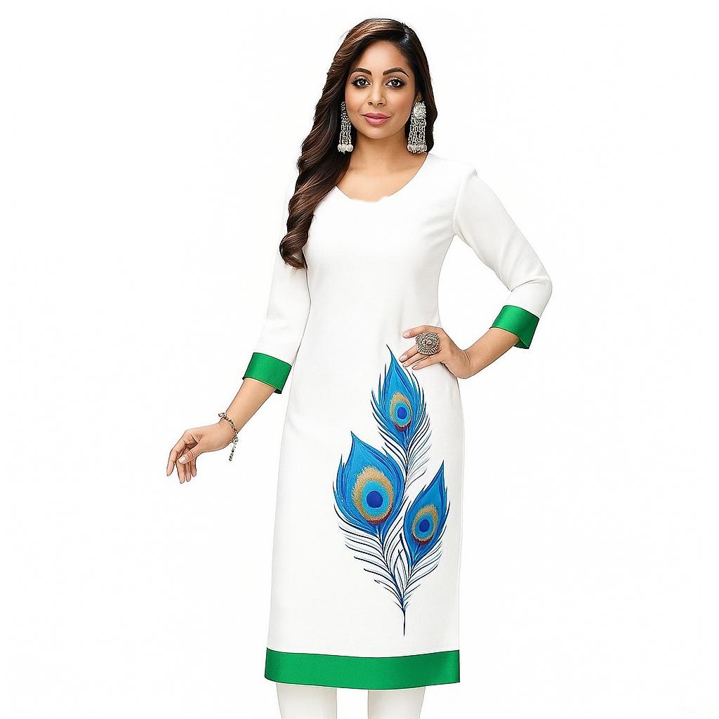 Comfortable and stylish Muslim-style clothing: Peacock-printed Kurti with a breathable round neck design will show your unique taste. S бежевий
Comfortable and stylish Muslim-style clothing: Peacock-printed Kurti with a breathable round neck design will show your unique taste. S бежевий