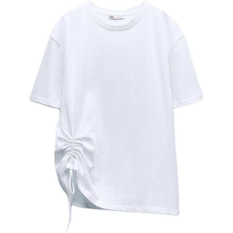 Zara Однотонный плиссированный асимметричный круглый вырез пуловер короткий рукав футболка женские топы белый 0264345-250 M
Zara Однотонный плиссированный асимметричный круглый вырез пуловер короткий рукав футболка женские топы белый 0264345-250 M