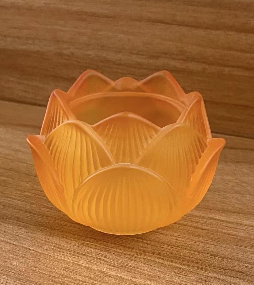 Colorful Glass Lotus Butter Lamp Buddha Hall for The Permanent Lamp Household Candle Holder Candlestick Decoration
Colorful Glass Lotus Butter Lamp Buddha Hall for The Permanent Lamp Household Candle Holder Candlestick Decoration