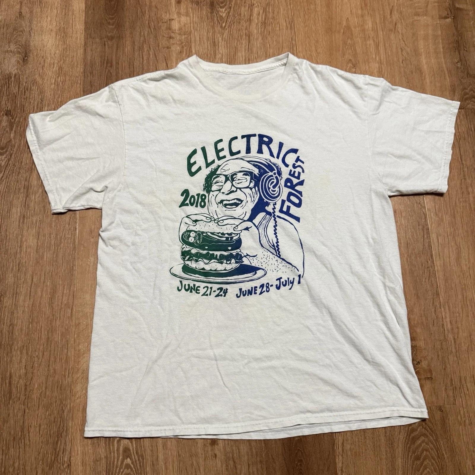 Electric Forest Musical Festival T T-Shirt White String Cheese Incident 2018 Large XL
Electric Forest Musical Festival T T-Shirt White String Cheese Incident 2018 Large XL