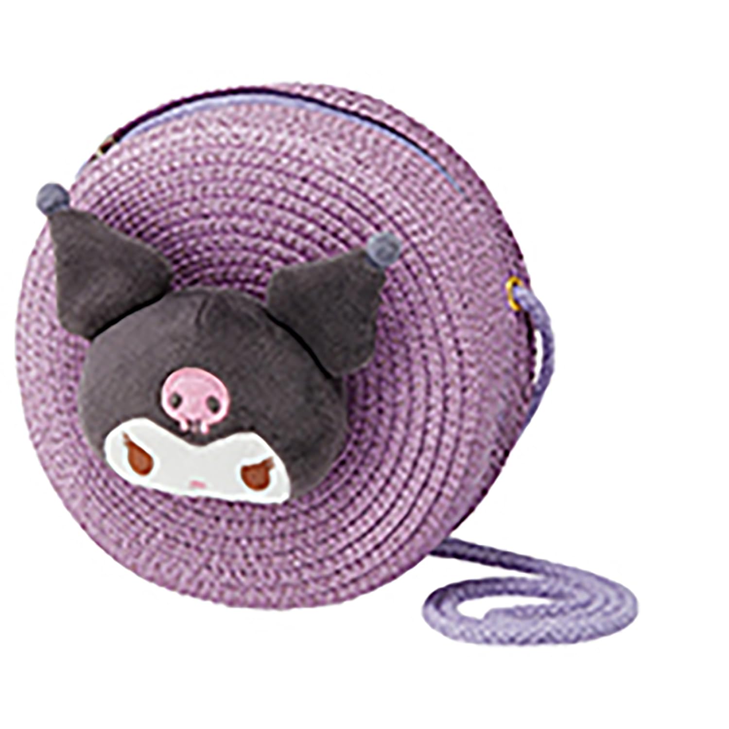 Skater Round Shoulder Bag with Straw Material and Sanrio Kuromi Zipper, ZSRB1-A
Skater Round Shoulder Bag with Straw Material and Sanrio Kuromi Zipper, ZSRB1-A