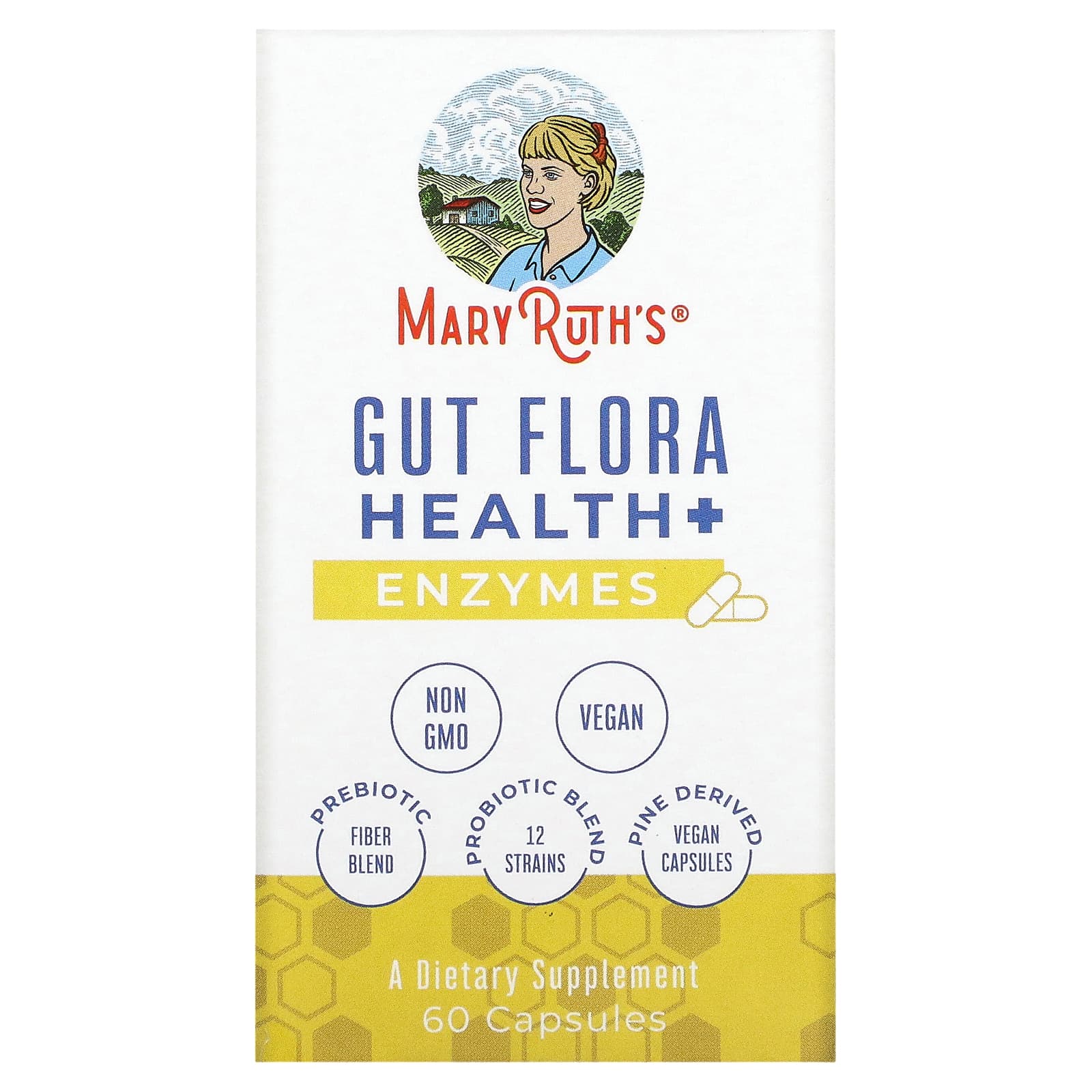 MaryRuth s, Gut Bacterial Health + Enzymes, 60 Capsules
MaryRuth s, Gut Bacterial Health + Enzymes, 60 Capsules
