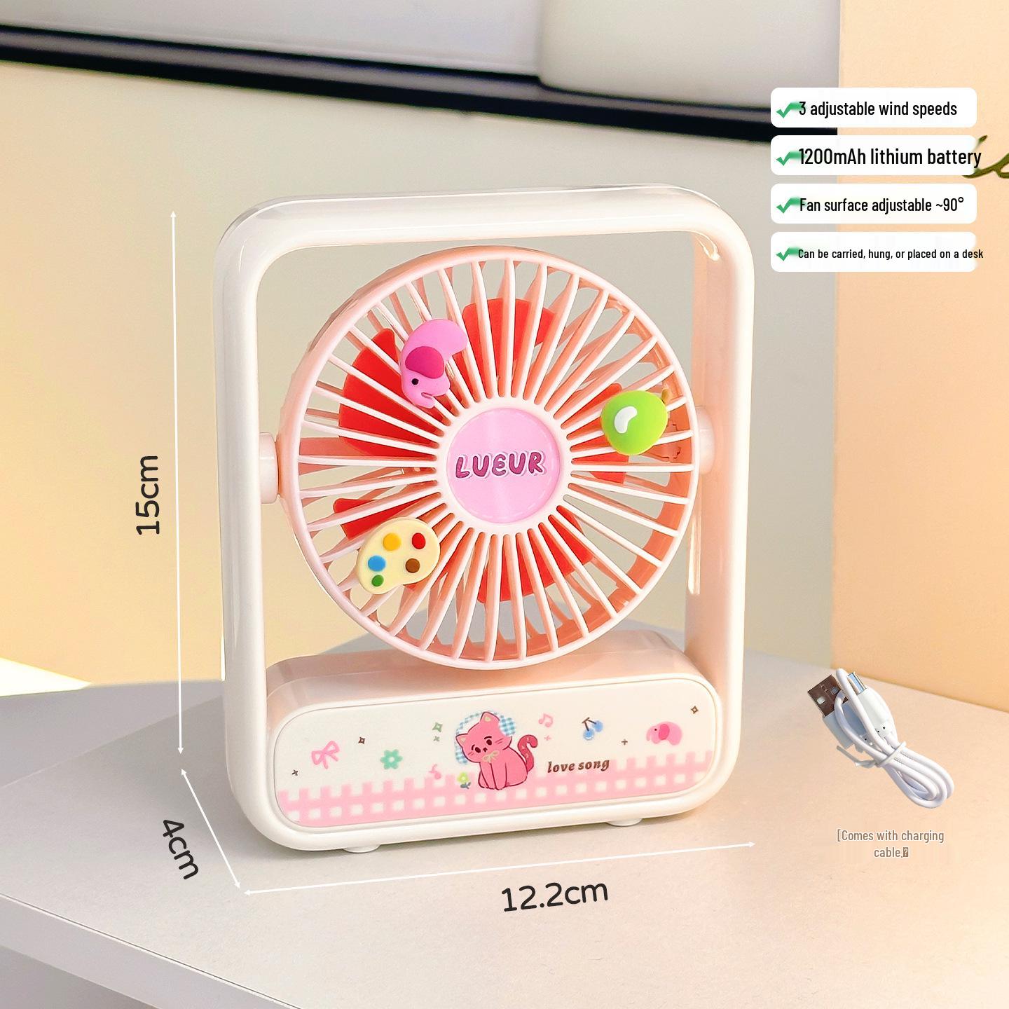 Dopamine Summer Rechargeable Silent Desktop Fan - High Wind Power, Compact & Cute for Students Refer to Image
Dopamine Summer Rechargeable Silent Desktop Fan - High Wind Power, Compact & Cute for Students Refer to Image