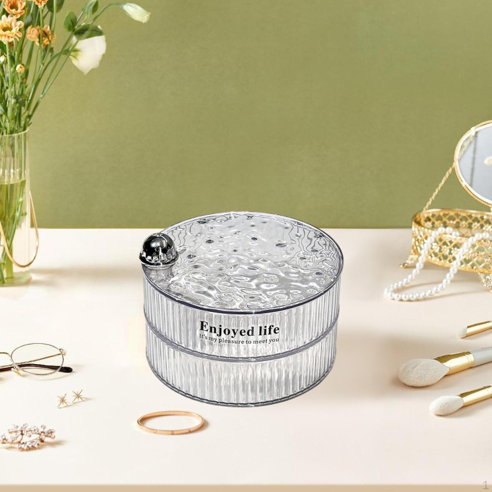 Вращающаяся шкатулка для украшений, держатель для сережек, прозрачный, большой емкости, органайзер для хранения 2 Tier
Вращающаяся шкатулка для украшений, держатель для сережек, прозрачный, большой емкости, органайзер для хранения 2 Tier