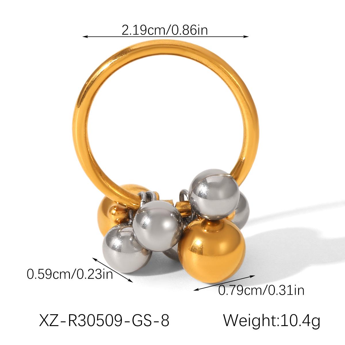 Кольцо из нержавеющей стали с титановым покрытием, дизайн «Европейский и американский виноград», многошаровое - Уникальное и стильное
Кольцо из нержавеющей стали с титановым покрытием, дизайн «Европейский и американский виноград», многошаровое - Уникальное и стильное