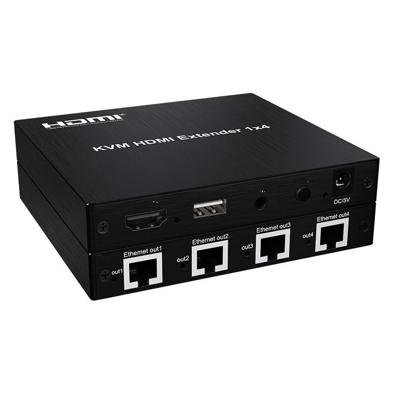 Jiyin HDMI KVM Extender Splitter 1-in-4-out (200m)
Jiyin HDMI KVM Extender Splitter 1-in-4-out (200m)
