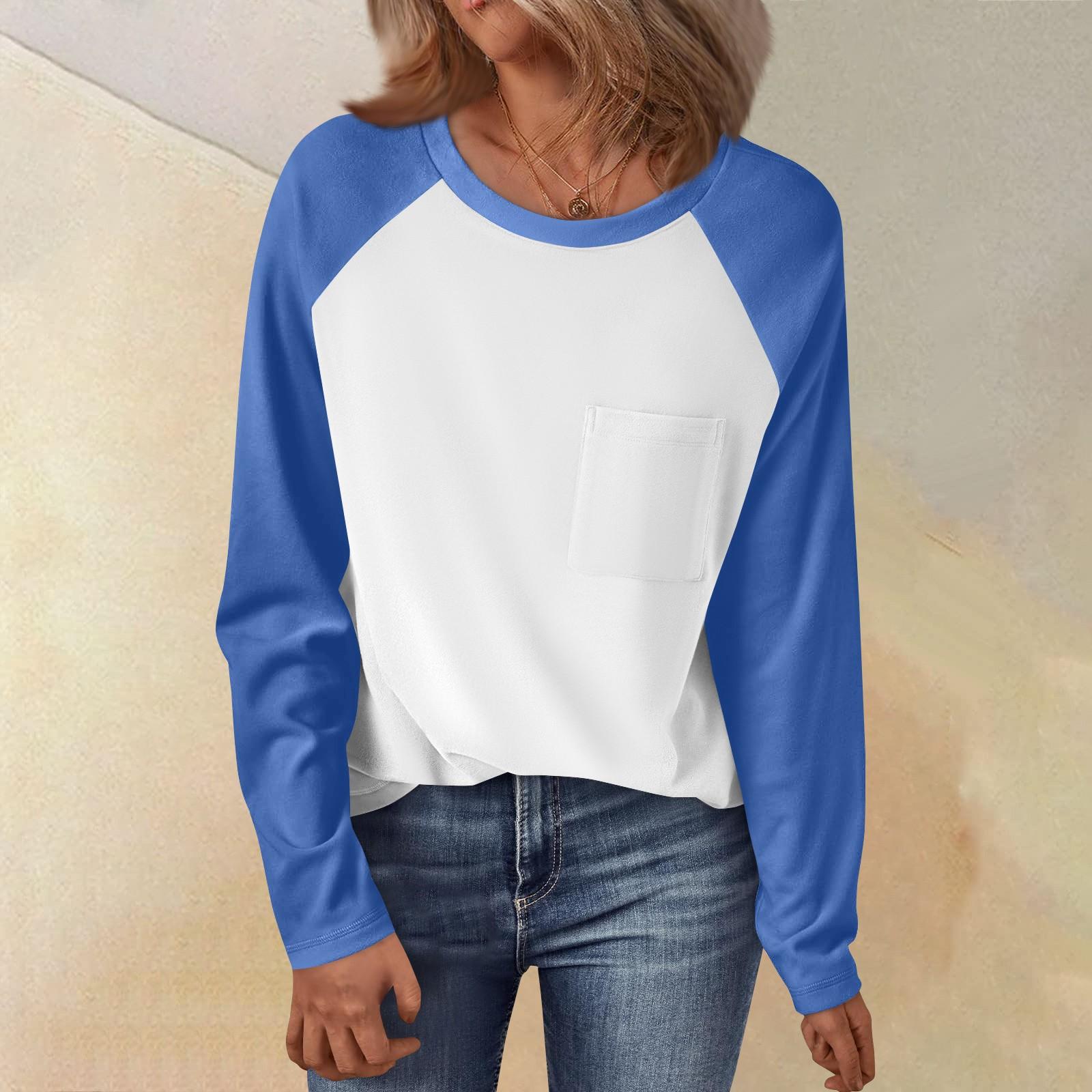 Женская футболка с круглым вырезом и длинным рукавом реглан, однотонная, модная, универсальная, свободная L синий
Женская футболка с круглым вырезом и длинным рукавом реглан, однотонная, модная, универсальная, свободная L синий