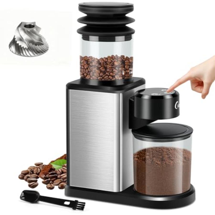 Electric Coffee Grinder for Home Cafes: Automatic 25-Setting Conical Burr Grinder with 120g Expandable Hopper Durable Anti-Stat United States
Electric Coffee Grinder for Home Cafes: Automatic 25-Setting Conical Burr Grinder with 120g Expandable Hopper Durable Anti-Stat United States