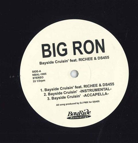 12inch Record BIG RON Bayside Cruisin NBAL1005 BAYRIDE RECORD 2004 Unknown Rap HipHopRB Used
12inch Record BIG RON Bayside Cruisin NBAL1005 BAYRIDE RECORD 2004 Unknown Rap HipHopRB Used