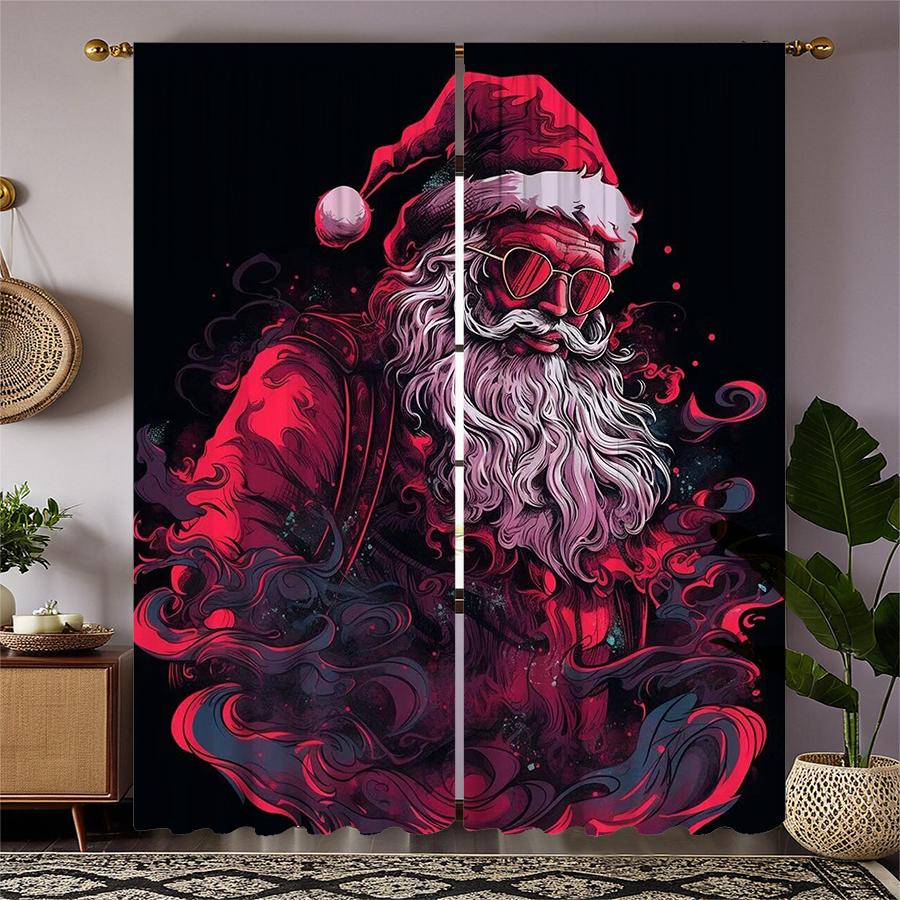 Elegant Set Of 2 Christmas Santa Claus Tree Pattern Printed Curtains Decorations Home Room Curtain Polyester W100*H70(CM)-Hooks&2PCS
Elegant Set Of 2 Christmas Santa Claus Tree Pattern Printed Curtains Decorations Home Room Curtain Polyester W100*H70(CM)-Hooks&2PCS