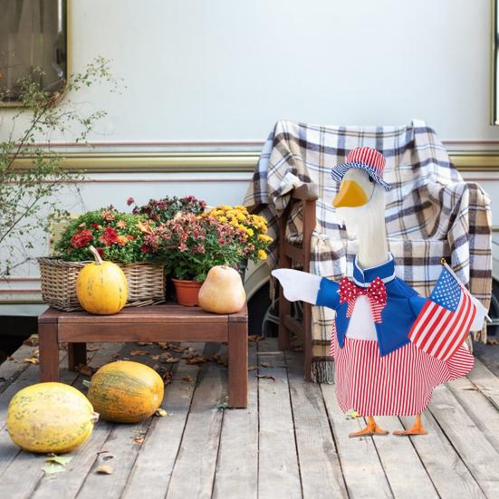 Yousheng 1 Set Independence Day Lawn Goose Outfits 4th of July Festival Patriotic Outdoor Yard Paty Goose Statue Decoration Dress-up Clothing A
Yousheng 1 Set Independence Day Lawn Goose Outfits 4th of July Festival Patriotic Outdoor Yard Paty Goose Statue Decoration Dress-up Clothing A