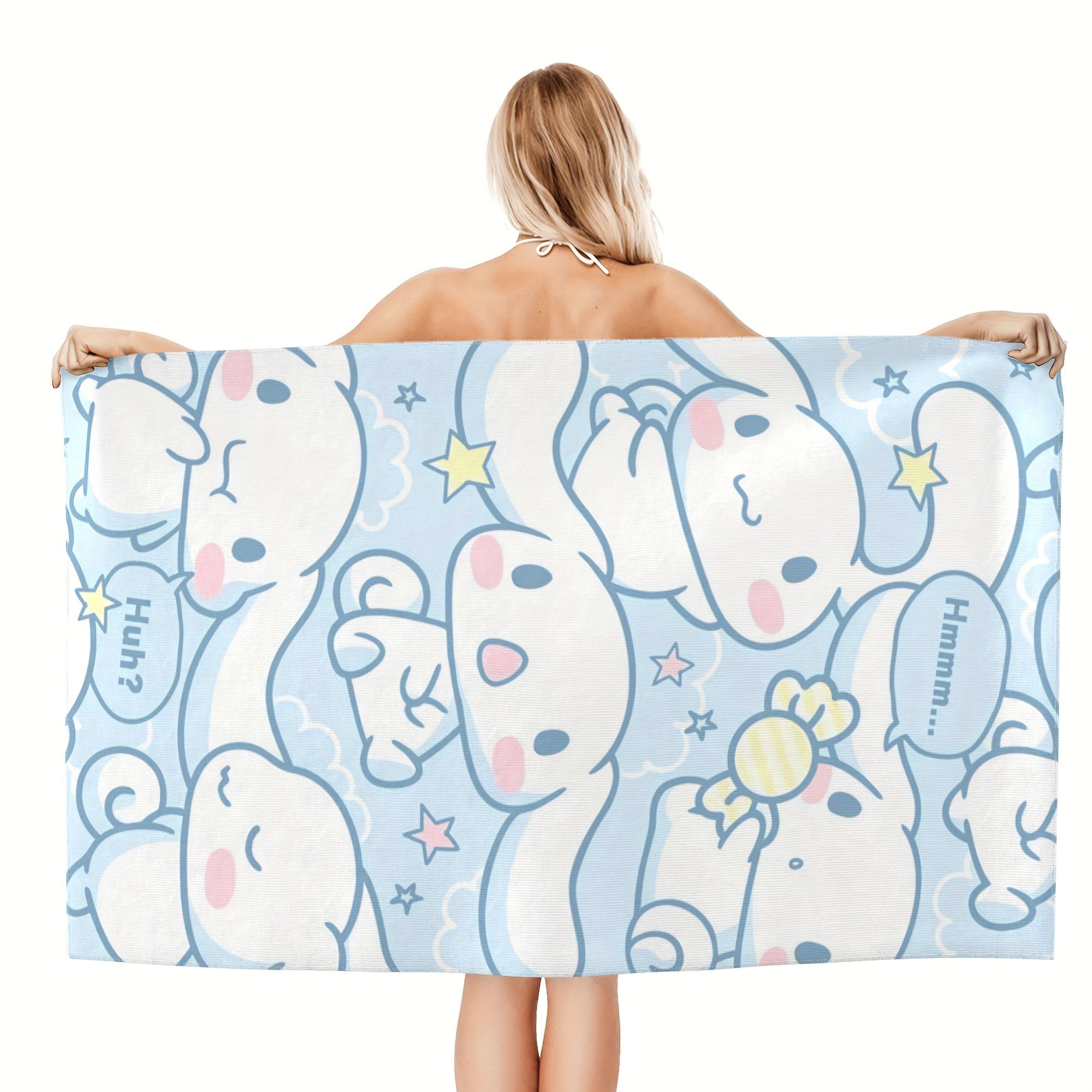 1pc Sanrio Cinnamoroll Beach Towel Polyester 2D Flat Quick Dry Soft Lightweight Gift for Swimming Camping Surfing Unisex Beac W30*H60(CM)
1pc Sanrio Cinnamoroll Beach Towel Polyester 2D Flat Quick Dry Soft Lightweight Gift for Swimming Camping Surfing Unisex Beac W30*H60(CM)