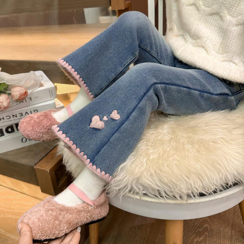 Девичьи джинсы клеш на флисовой подкладке - Зимняя повседневная модная одежда 120 cm синий
Девичьи джинсы клеш на флисовой подкладке - Зимняя повседневная модная одежда 120 cm синий