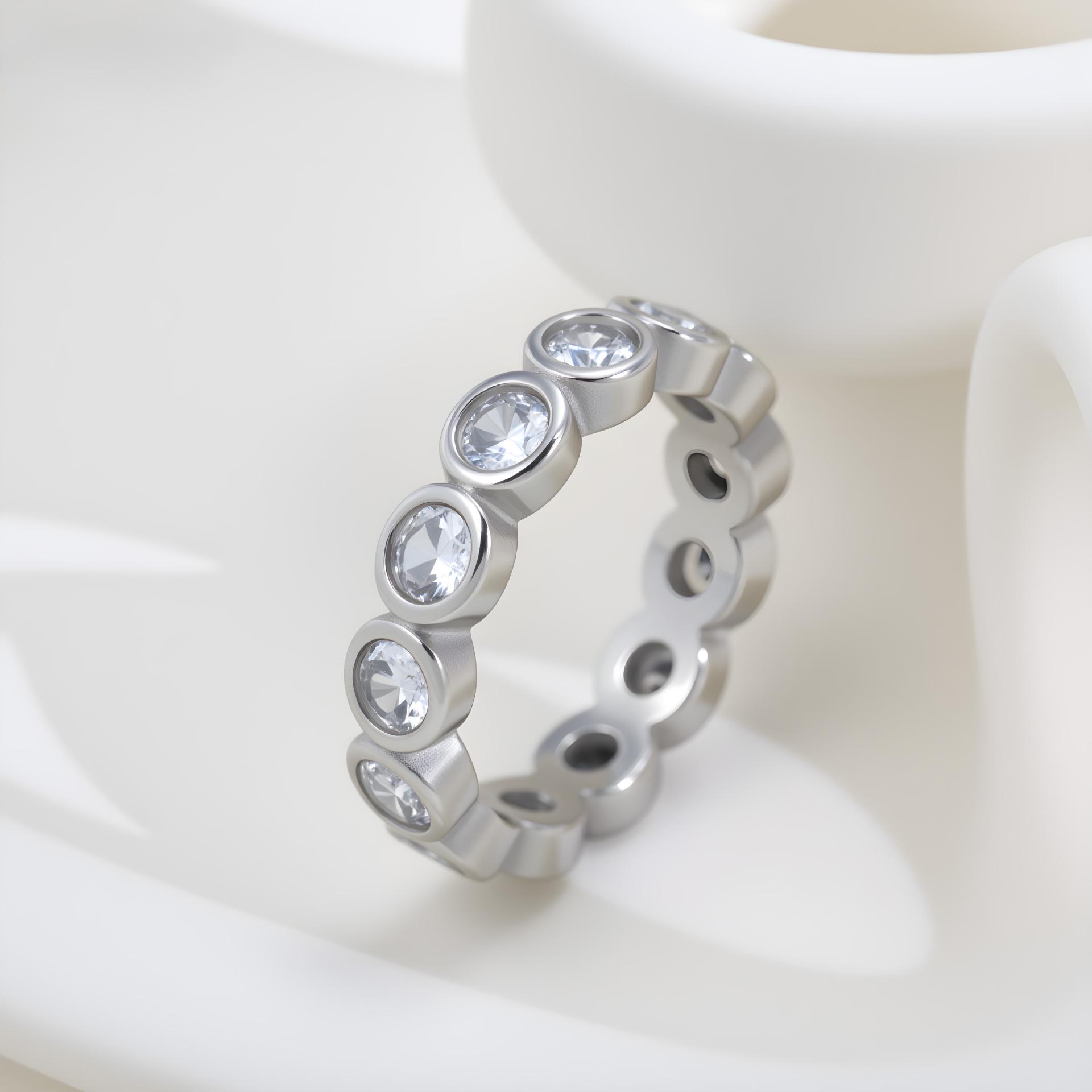 Japanese Korean Zircon Stainless Steel Ring: Elegant, Unique Design for Women Size 7
Japanese Korean Zircon Stainless Steel Ring: Elegant, Unique Design for Women Size 7