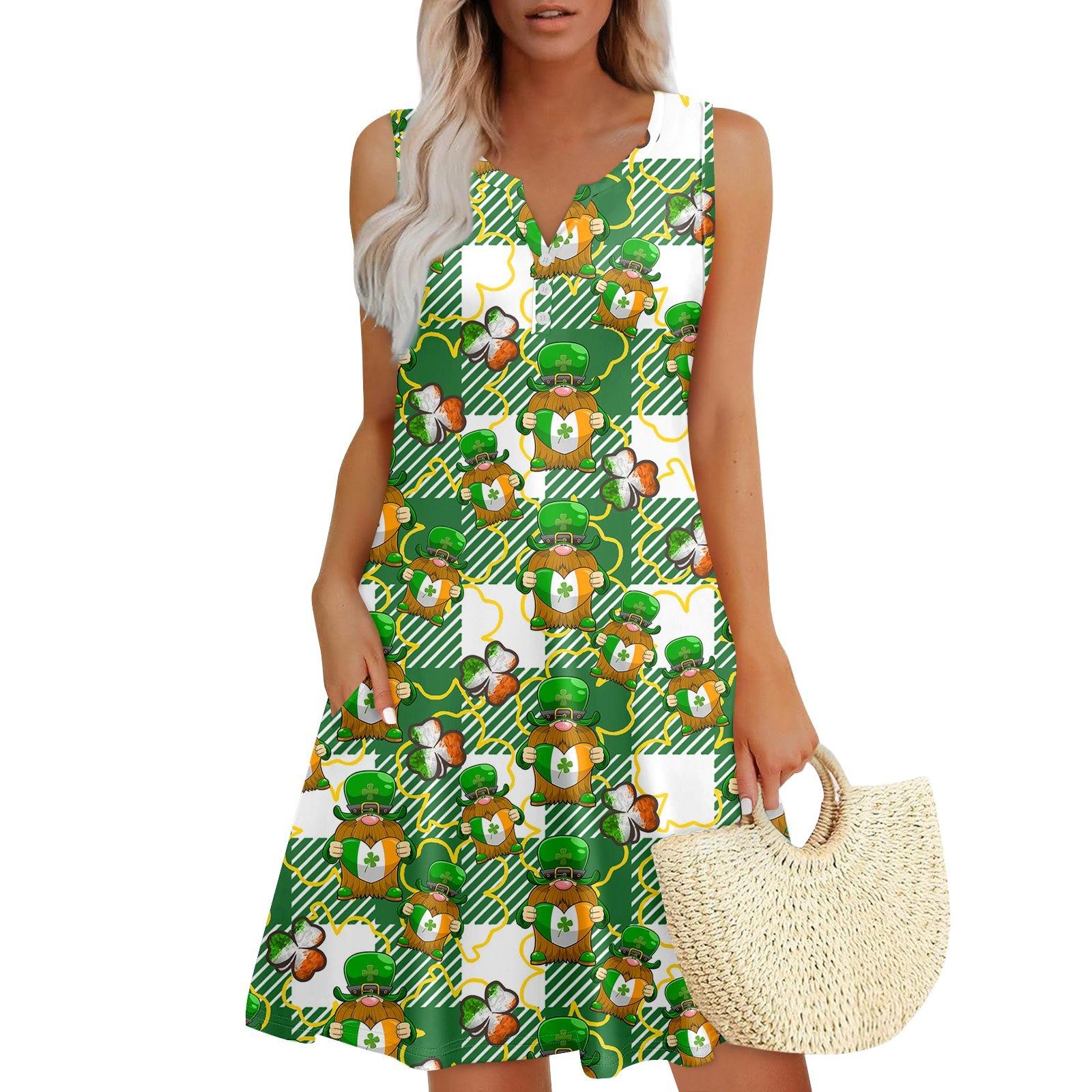 Жіночі літні сукні з V-подібним вирізом без рукавів Сарафани Сукня з кишенями XL білий
Жіночі літні сукні з V-подібним вирізом без рукавів Сарафани Сукня з кишенями XL білий