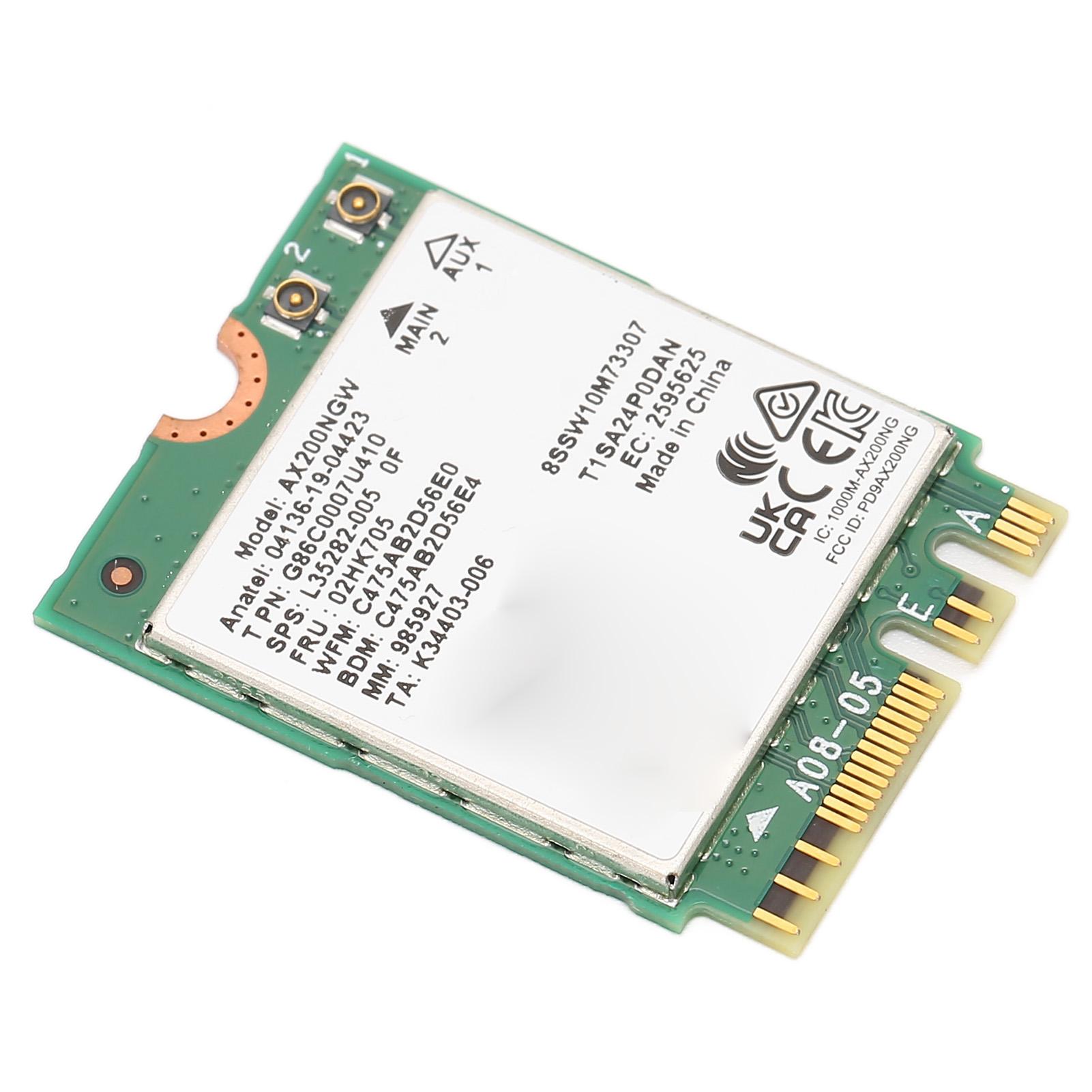 NGFF Network Card WIFI6 Bluetooth 5.1 2.4G 574Mbps 5G 2400Mbps Dual Band Wireless Network Card for
NGFF Network Card WIFI6 Bluetooth 5.1 2.4G 574Mbps 5G 2400Mbps Dual Band Wireless Network Card for