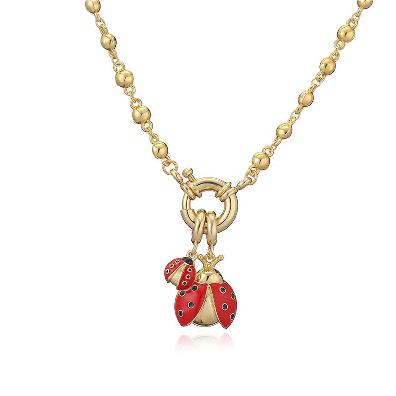 HECHENG, Fashionable Red Insect Ladybug Chain Pendant Necklace Copper Plated 18K Golden Cute Women s Neutral Zircon Other
HECHENG, Fashionable Red Insect Ladybug Chain Pendant Necklace Copper Plated 18K Golden Cute Women s Neutral Zircon Other
