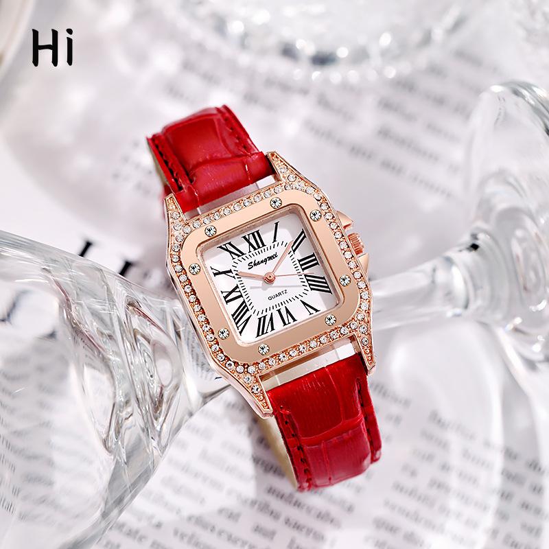Stylish square diamond belt women s watch simple Roman numerals rhinestone quartz watch women s watch красный
Stylish square diamond belt women s watch simple Roman numerals rhinestone quartz watch women s watch красный