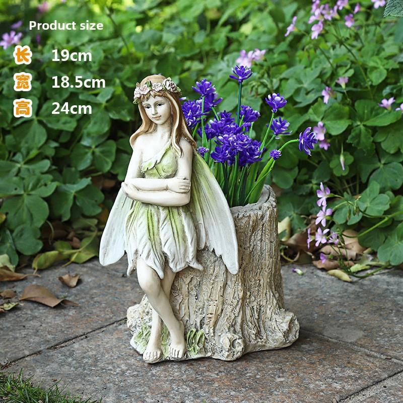 European Style Flower Fairy Resin Statue Creative Garden Decor Handcrafted Ornament for Home
European Style Flower Fairy Resin Statue Creative Garden Decor Handcrafted Ornament for Home