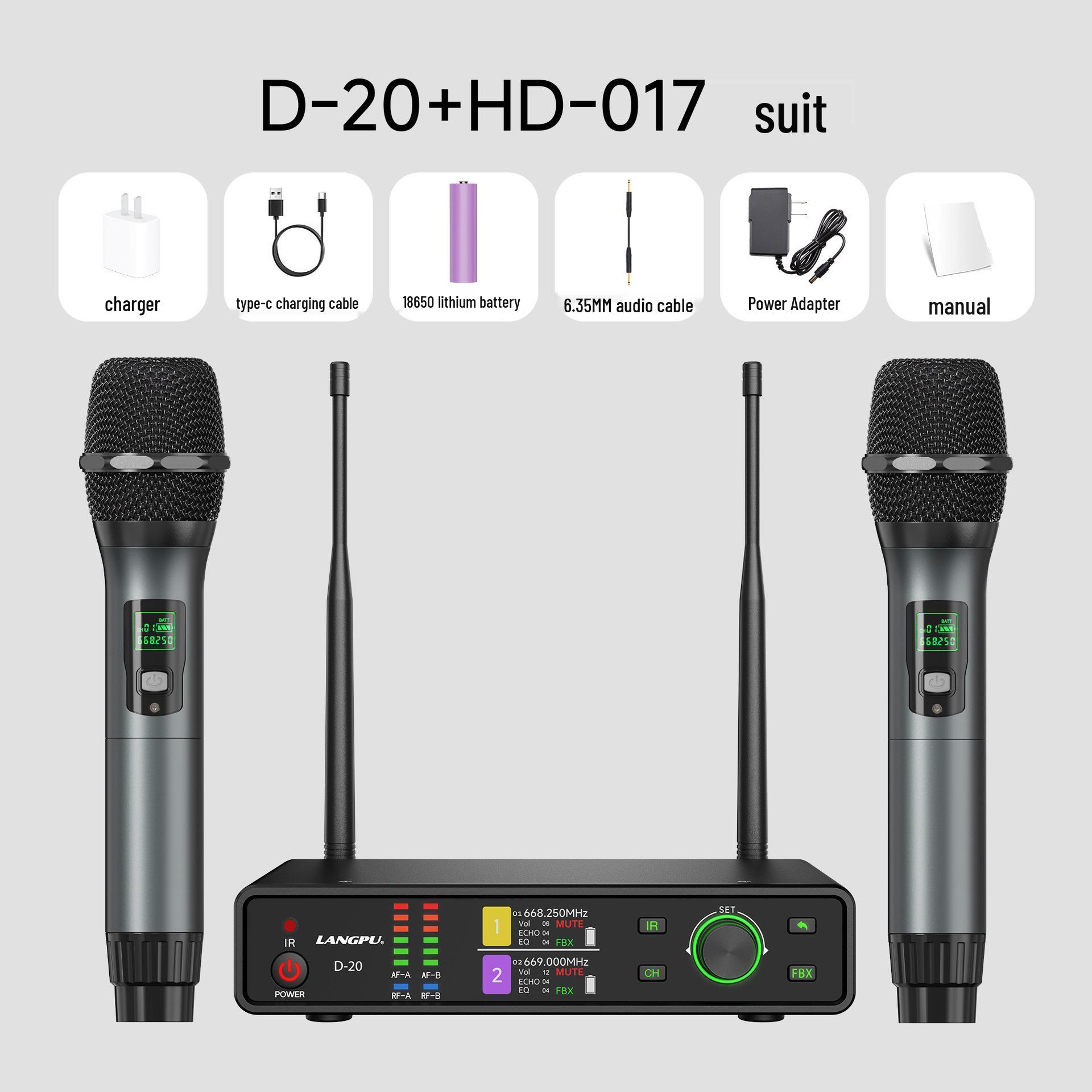 Reverb UHF Wireless Dual Microphone - Anti-Howling Dynamic Handheld for Stage Performances & Live Streaming
Reverb UHF Wireless Dual Microphone - Anti-Howling Dynamic Handheld for Stage Performances & Live Streaming